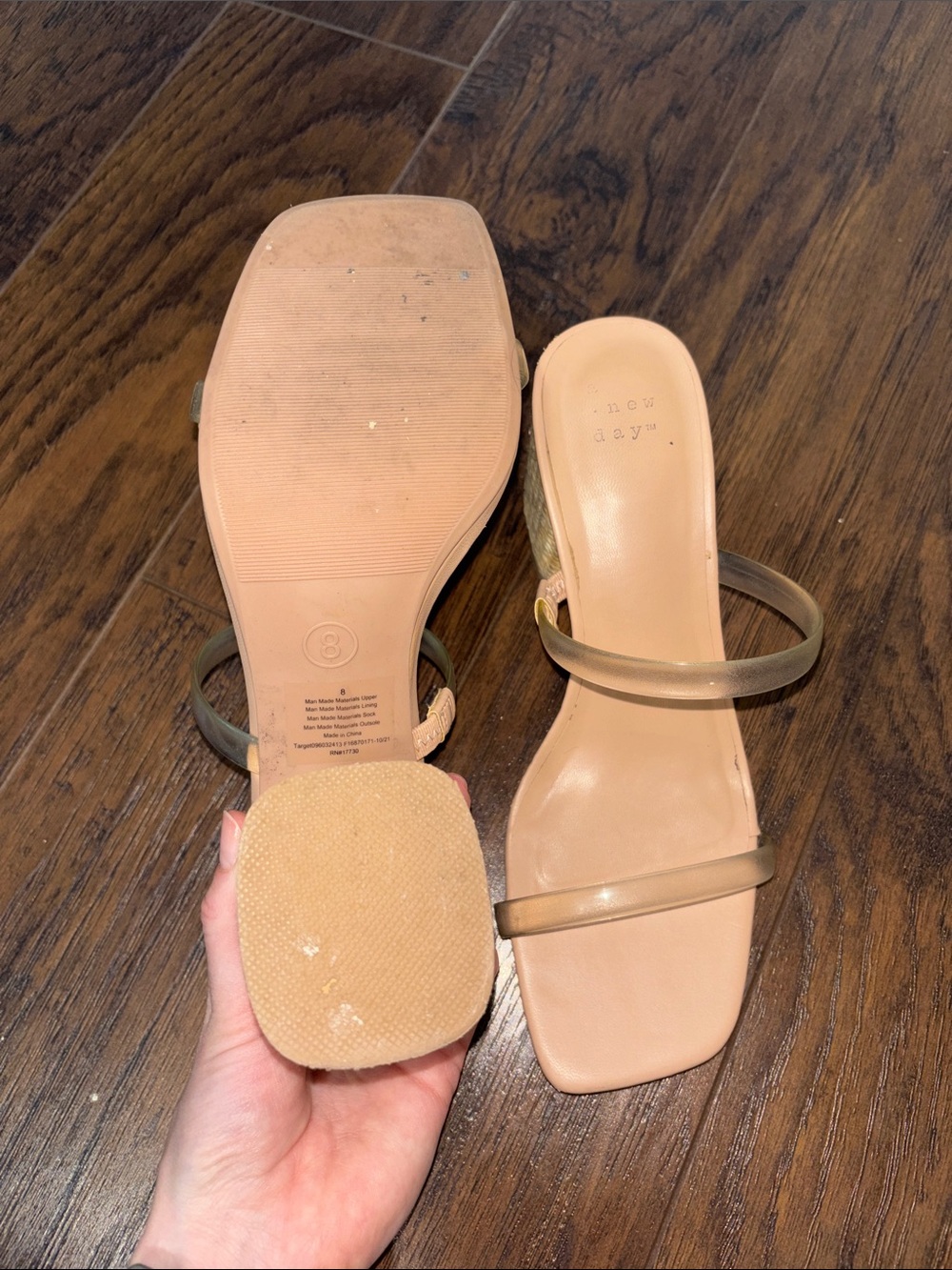 Women's Nude Slide Sandals - Picture 3 of 3
